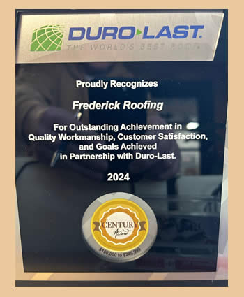 Duro-Last Achievement Award to Frederick Roofing
